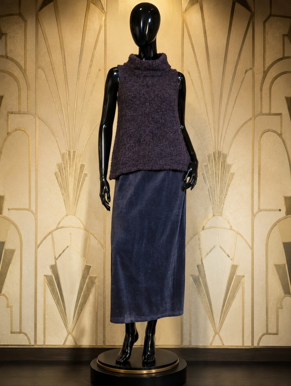 Alembika Plush Velours Skirt Set